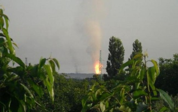 Под Донецком горит газопровод