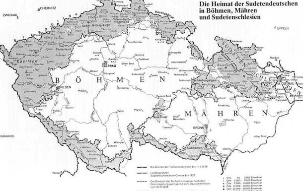 Депортація німців з території Чехословаччини: етап перший