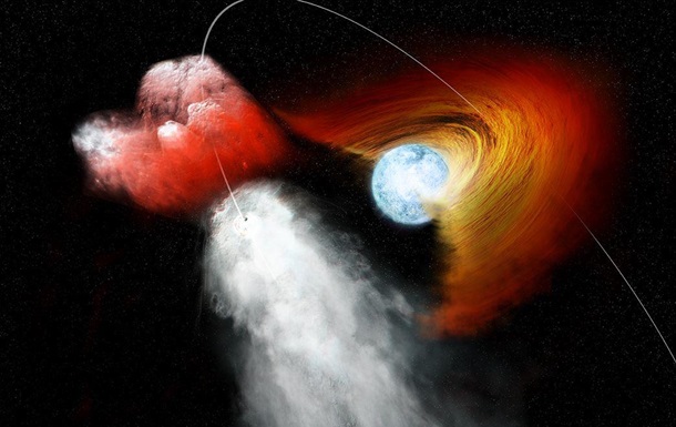 NASA показало фото  стріляючого  з колосальною швидкістю пульсара