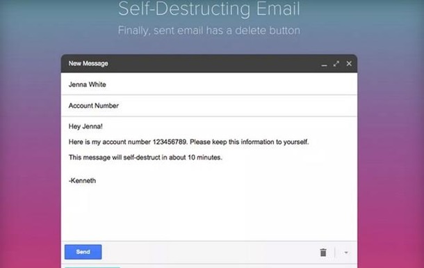 В Gmail теперь можно отправлять письма с таймером самоуничтожения