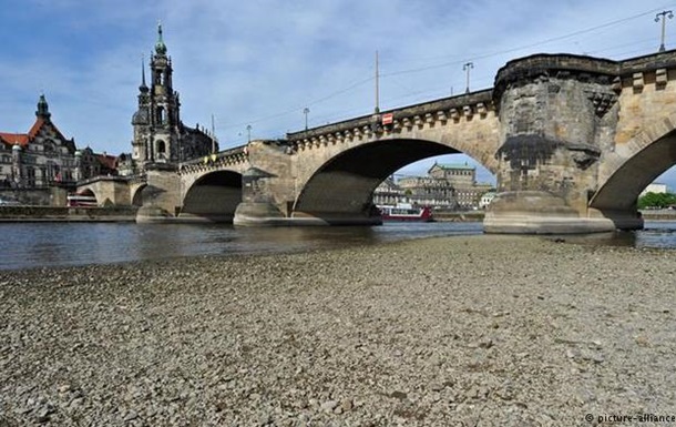 В Германии аномальная жара осушила крупные реки
