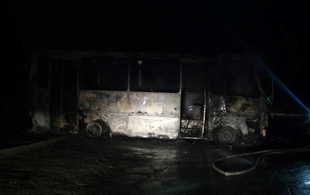 У Запоріжжі спалили автобус батальйону  Донбас 