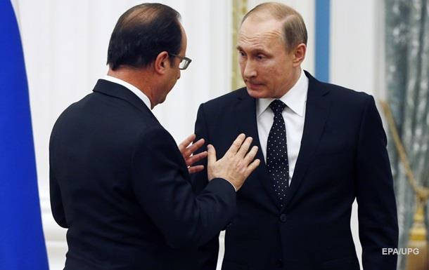 Олланд и Путин обсуждали отмену санкций против РФ