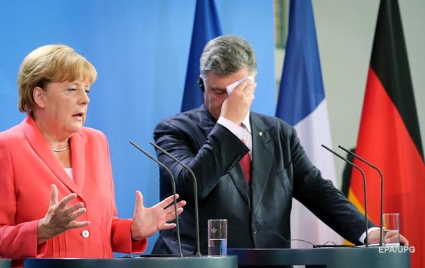 Порошенко и Меркель согласовали позиции накануне  нормандских  переговоров