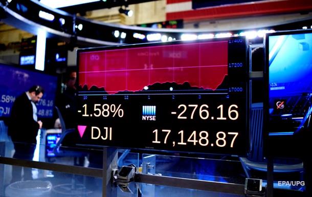 Основні індекси на біржах США рекордно впали