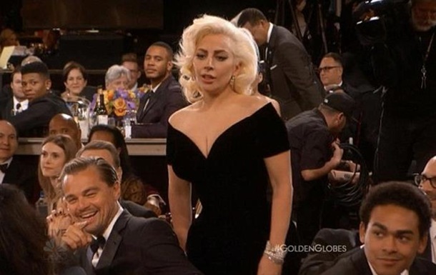 Ди Каприо и Леди Гага на церемонии Золотой Глобус