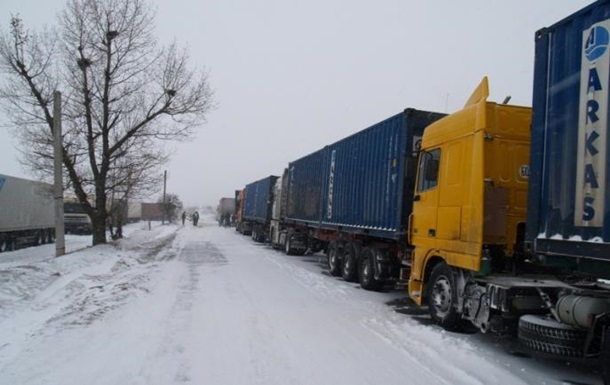 Снежный коллапс - пробки на трассе Одесса Киев
