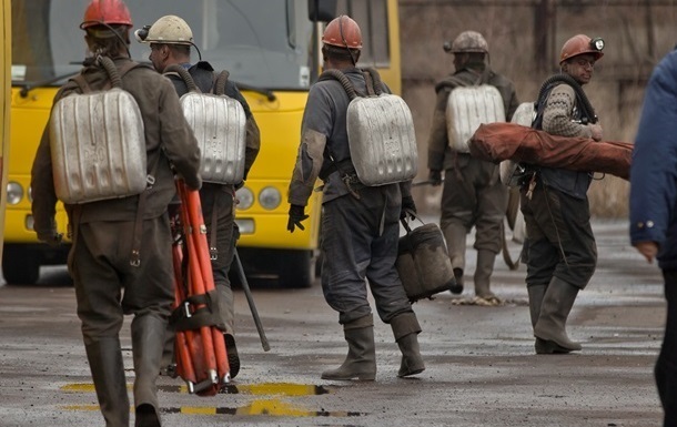 Обвал шахт в Донецкой области