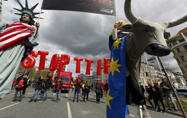В Германии протестуют против зоны свободной торговли с США