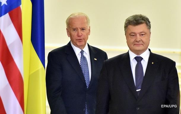Крым стал темой общения для Порошенко и Байдена