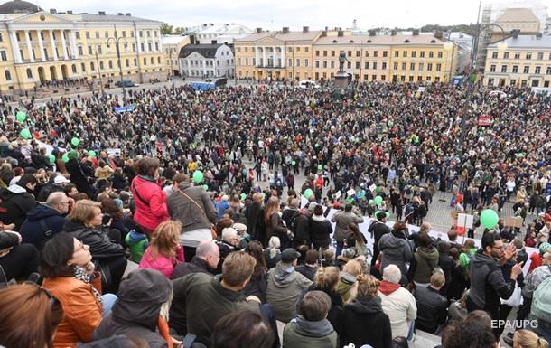 В Хельсинки тысячи человек протестовали против расизма