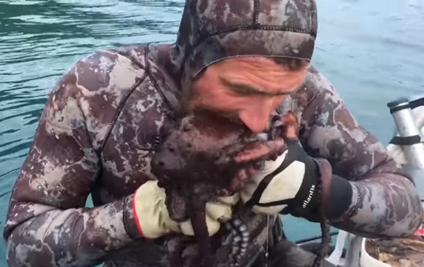 Новозеландец показал, как убить осьминога зубами