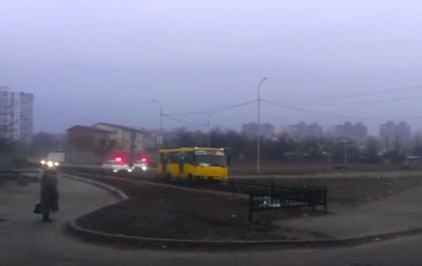 Угон маршрутки в Киеве