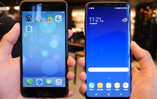 iPhone 7 и Samsung Galaxy S8: видео