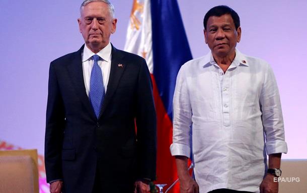 Пентагон: США не хвилюють поставки зброї РФ на Філіппіни