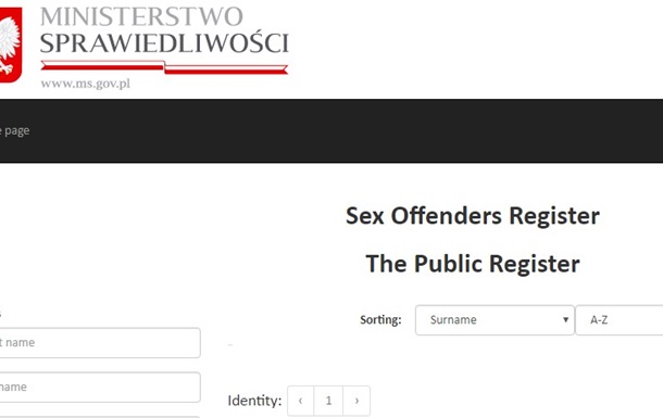 У Польщі офіційно оприлюднили реєстр педофілів