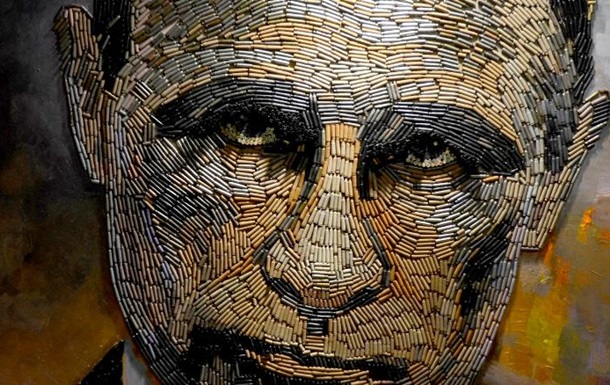 В Нью-Йорке показали портрет Путина из гильз