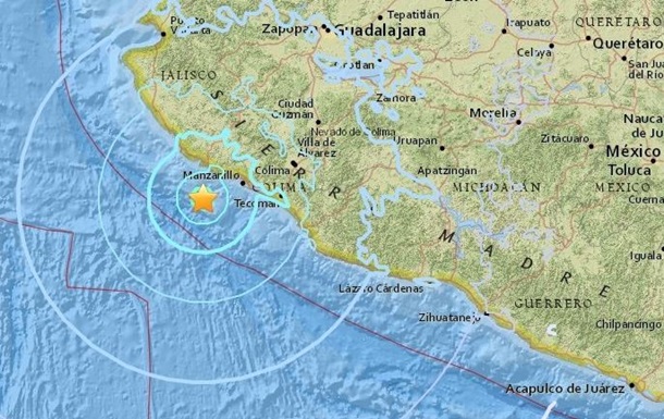 У берегов Мексики произошло сильное землетрясение