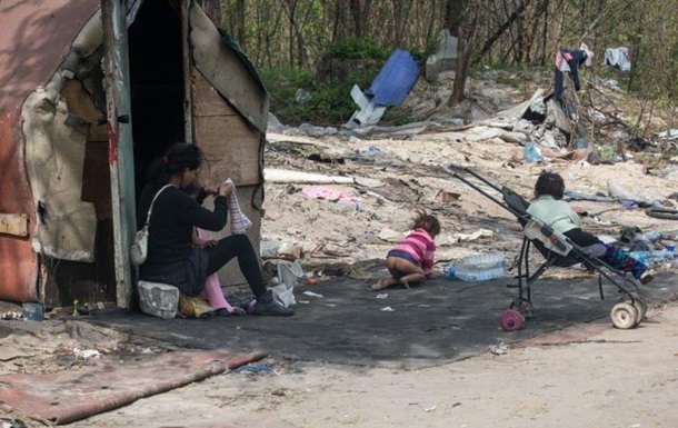 СМИ показали очередной табор ромов в Киеве