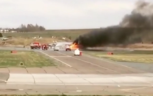В РФ при взлете загорелся истребитель МиГ-31