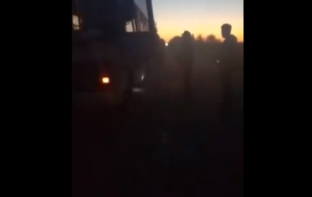В Черкасской области загорелся автобус с пассажирами
