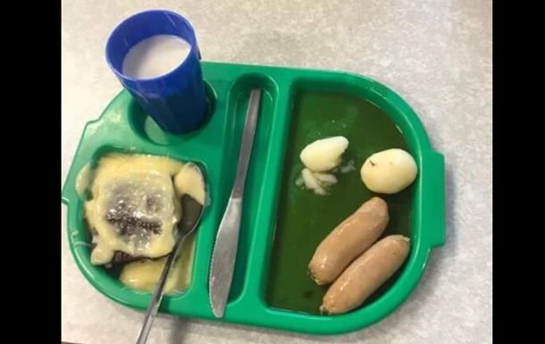  Тюремный  школьный обед ужаснул Сеть