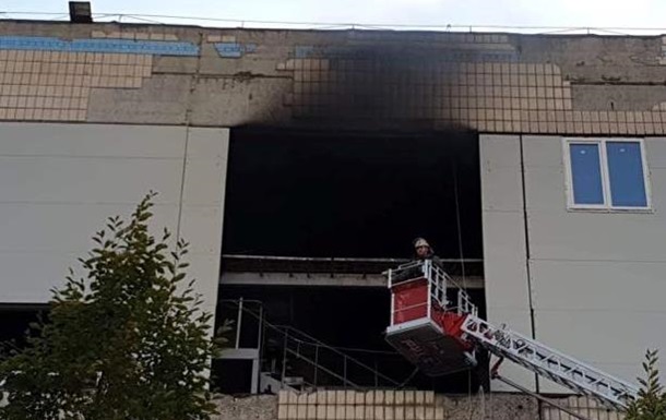 В центре Киева горело здание