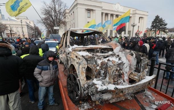 Протест  евробляхеров : зафиксировано 15 уголовных преступлений