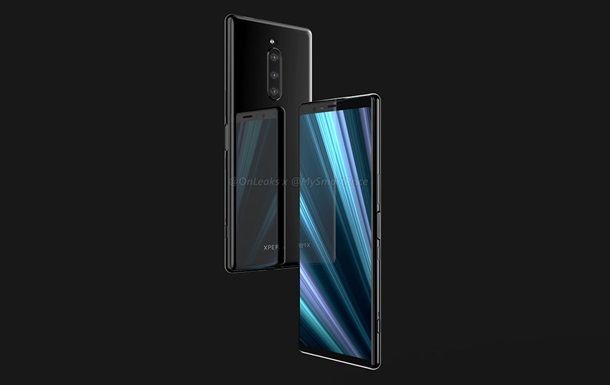 Flagship with a triple camera. Sony smartphone on video