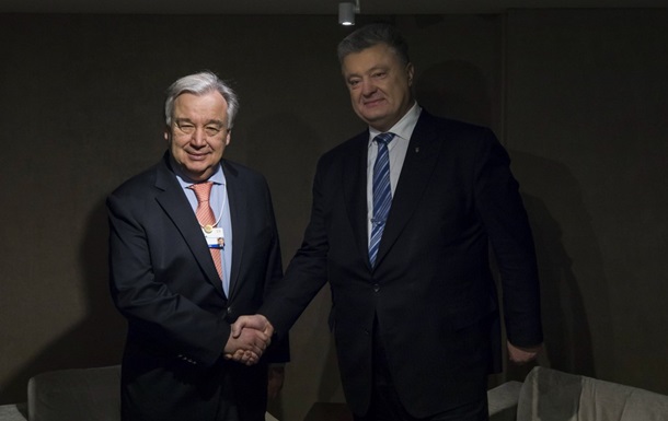 Порошенко обсудил с генсеком ООН Донбасс и Крым 