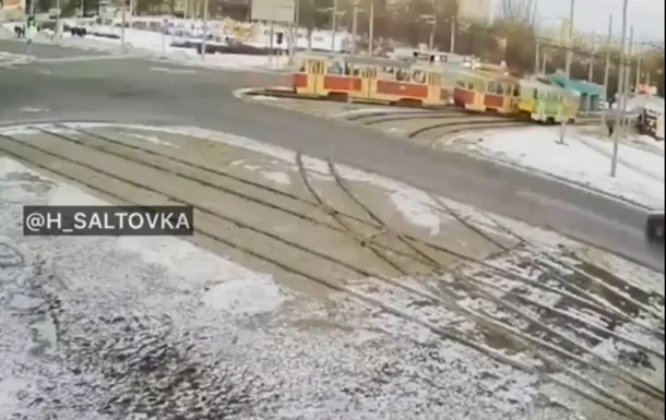 В Харькове столкнулись трамваи