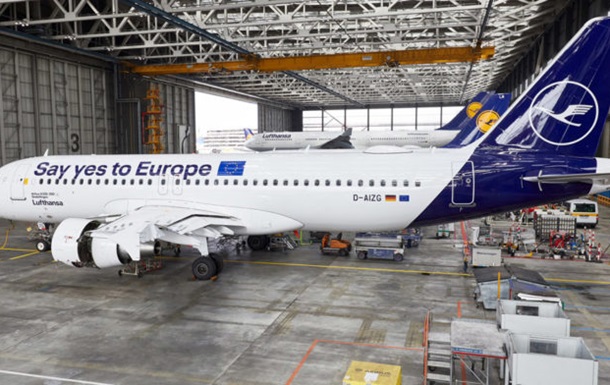 Image result for Lufthansa ради выборов Европарламента перекрасила самолет