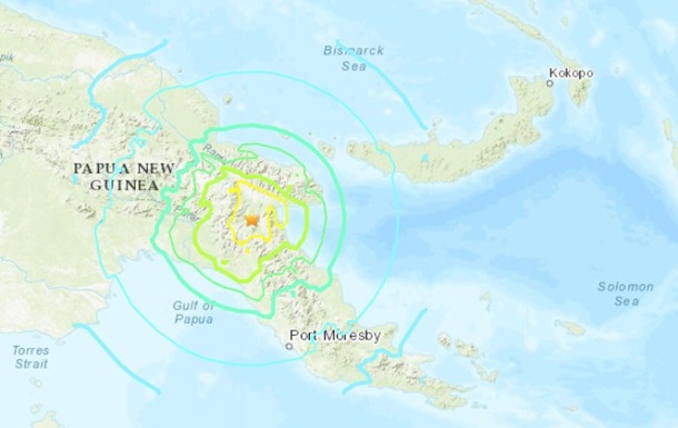 В Папуа-Новой Гвинее произошло мощное землетрясение 