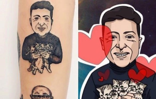 Харків янка зробила татуювання із зображенням Зеленського