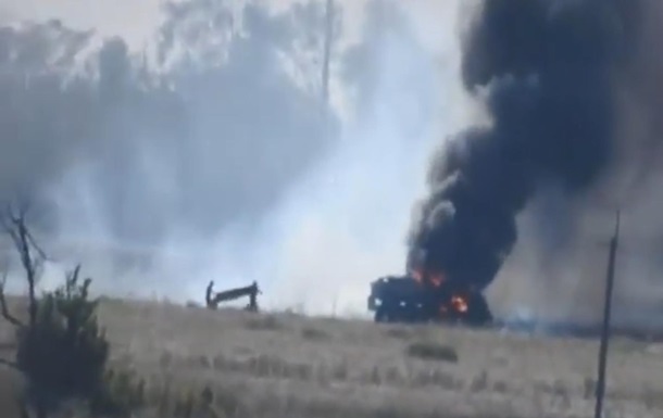 Видео ракетной атаки на грузовик ВСУ