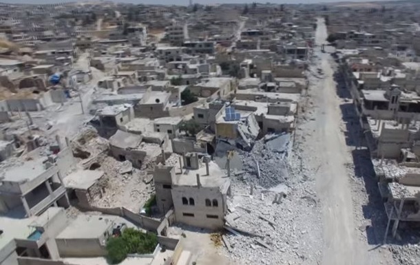 З явилося відео руїн зруйнованого міста в Сирії