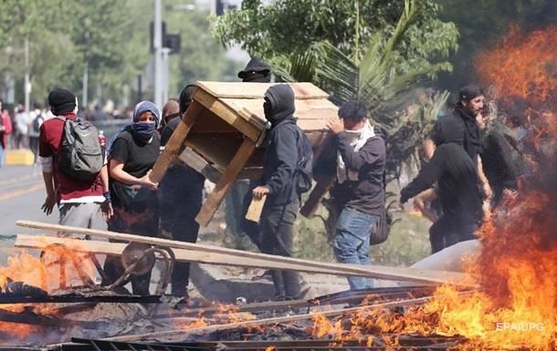 В Чили задержали около 1,5 тысячи протестующих
