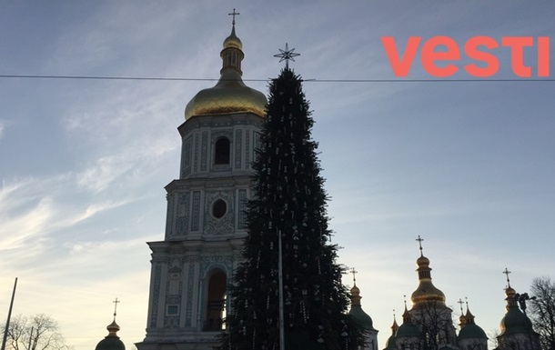 В центре Киева установили главную елку страны