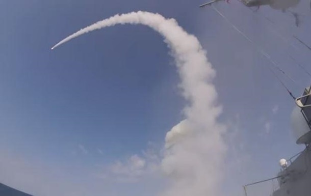 Обнародовано видео поражения цели российской ракетой Калибр