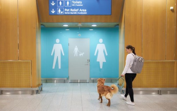 В аэропорту Финляндии открыли туалеты для питомцев