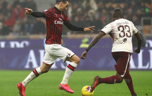 Милан обыграл дома Торино в матче Серии А