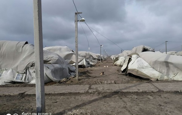 Под Николаевом ураган снес палаточный городок ВСУ