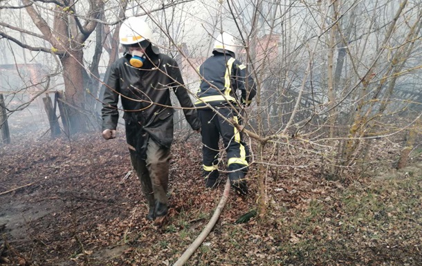 Спасатели за сутки 140 раз сбрасывали воду на пожар в Чернобыльской зоне