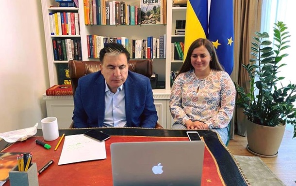 Ермак  взял  Саакашвили на встречу с послами G7