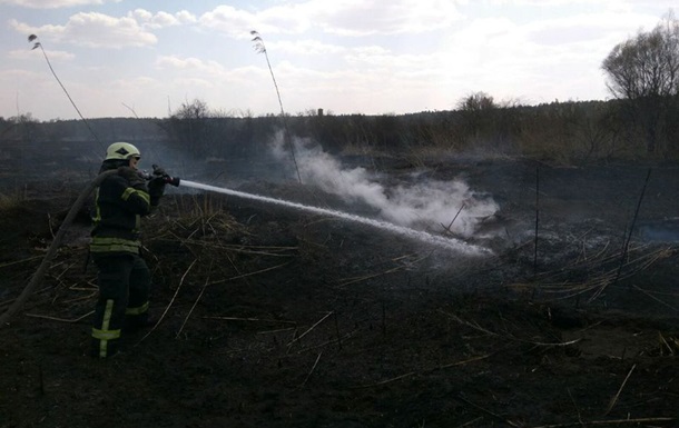 В Киеве ликвидировали возгорание торфа