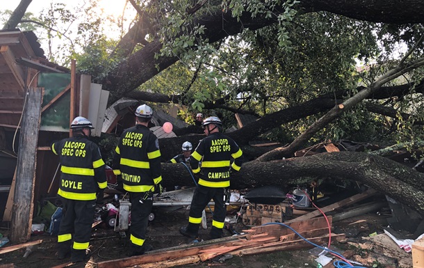 У США на гараж впало величезне дерево, постраждали 19 осіб