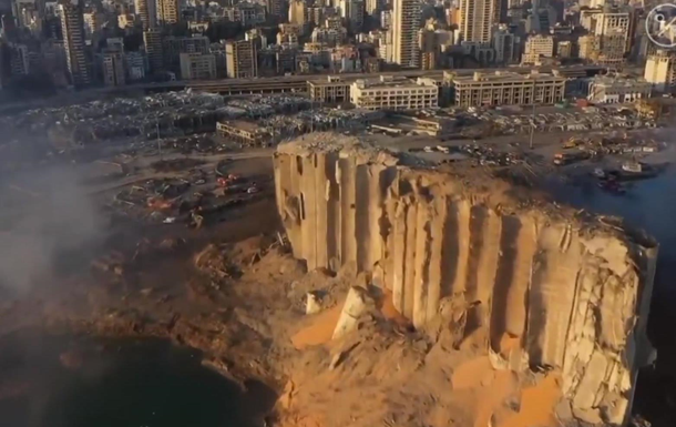 Место взрыва в Бейруте показали с высоты птичьего полета