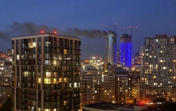 В центре Киеве горела элитная  высотка 