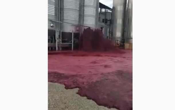 В Іспанії територію заводу затопило вином