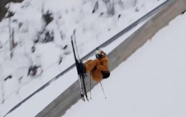Швейцарський лижник виконав небезпечний трюк
